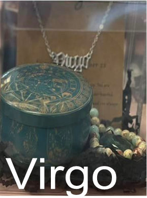 Zodiac Candle Set with Necklace, bracelet and crystal